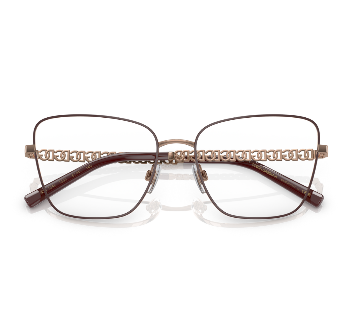 Gafas Acero Oro Rosa/Bordeaux Mate