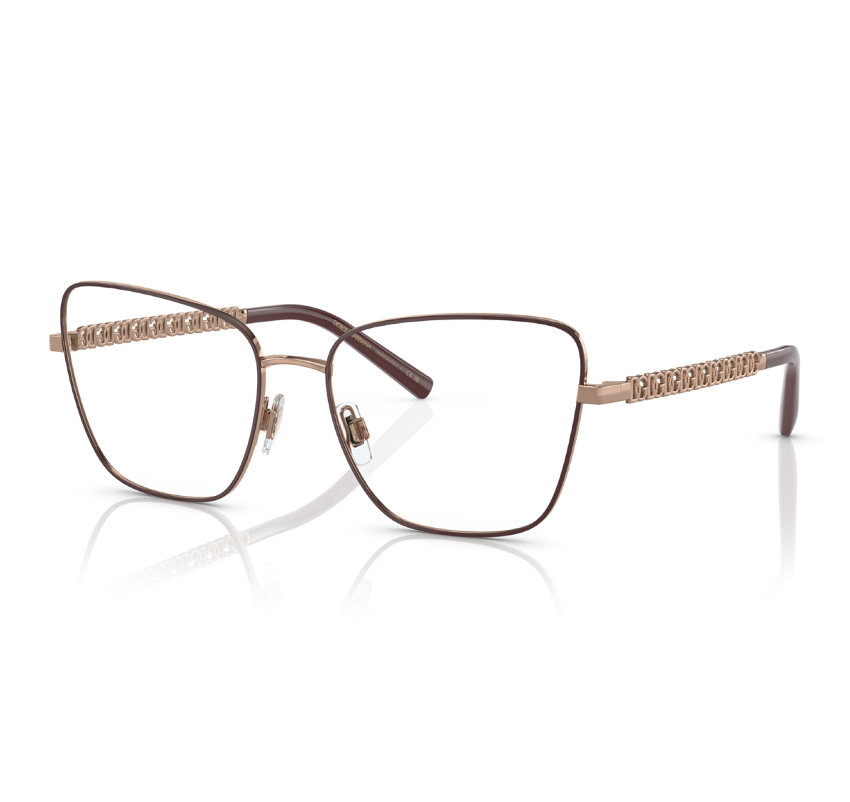 Gafas Acero Oro Rosa/Bordeaux Mate